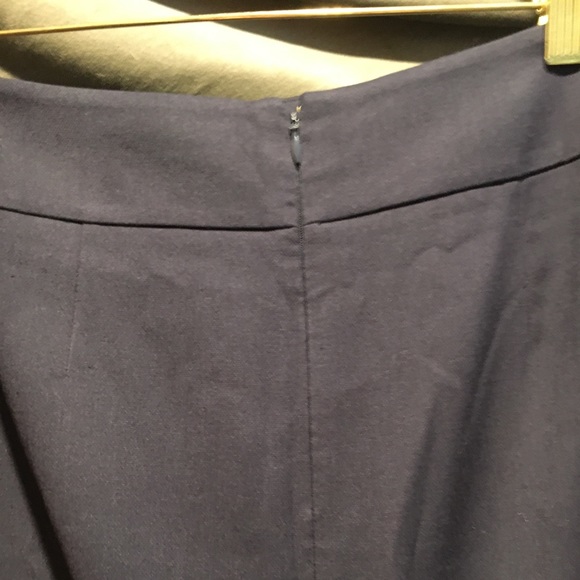 LOFT Navy A-line Skirt - Picture 5 of 7